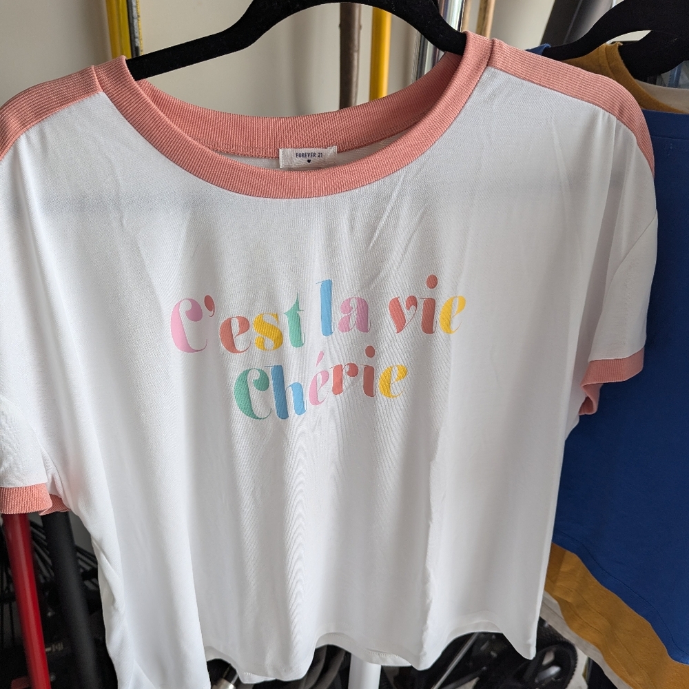 Forever 21 Crop T-Shirt- Size Large
